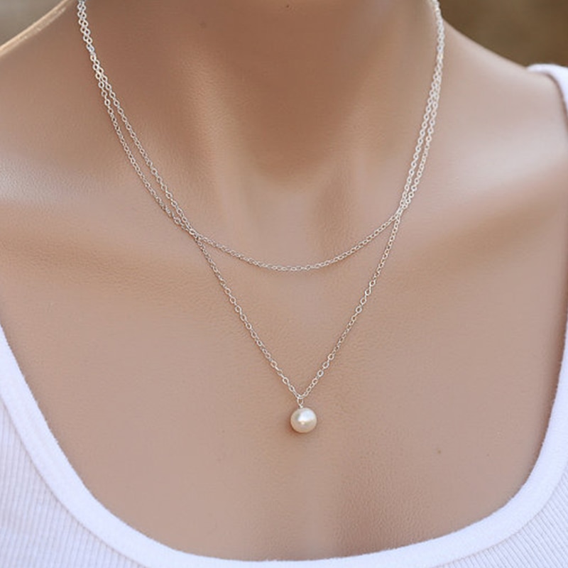Simple Styled Double Layer Necklace