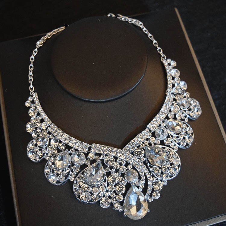 Women's Luxury Bridal Tiara, Necklace and Earrings Set