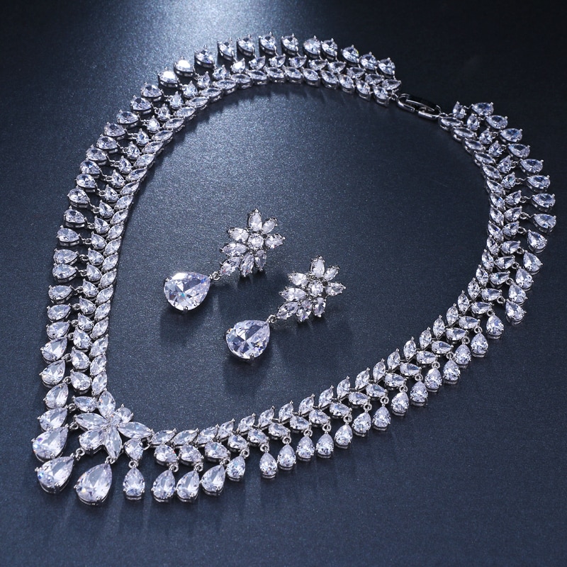 Luxury Cubic Zirconia Bridal Jewelry Set