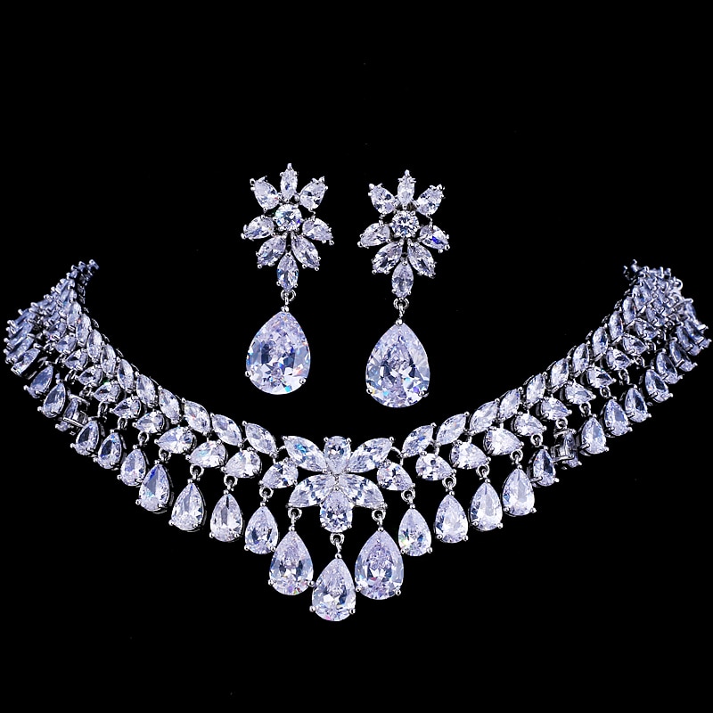 Luxury Cubic Zirconia Bridal Jewelry Set