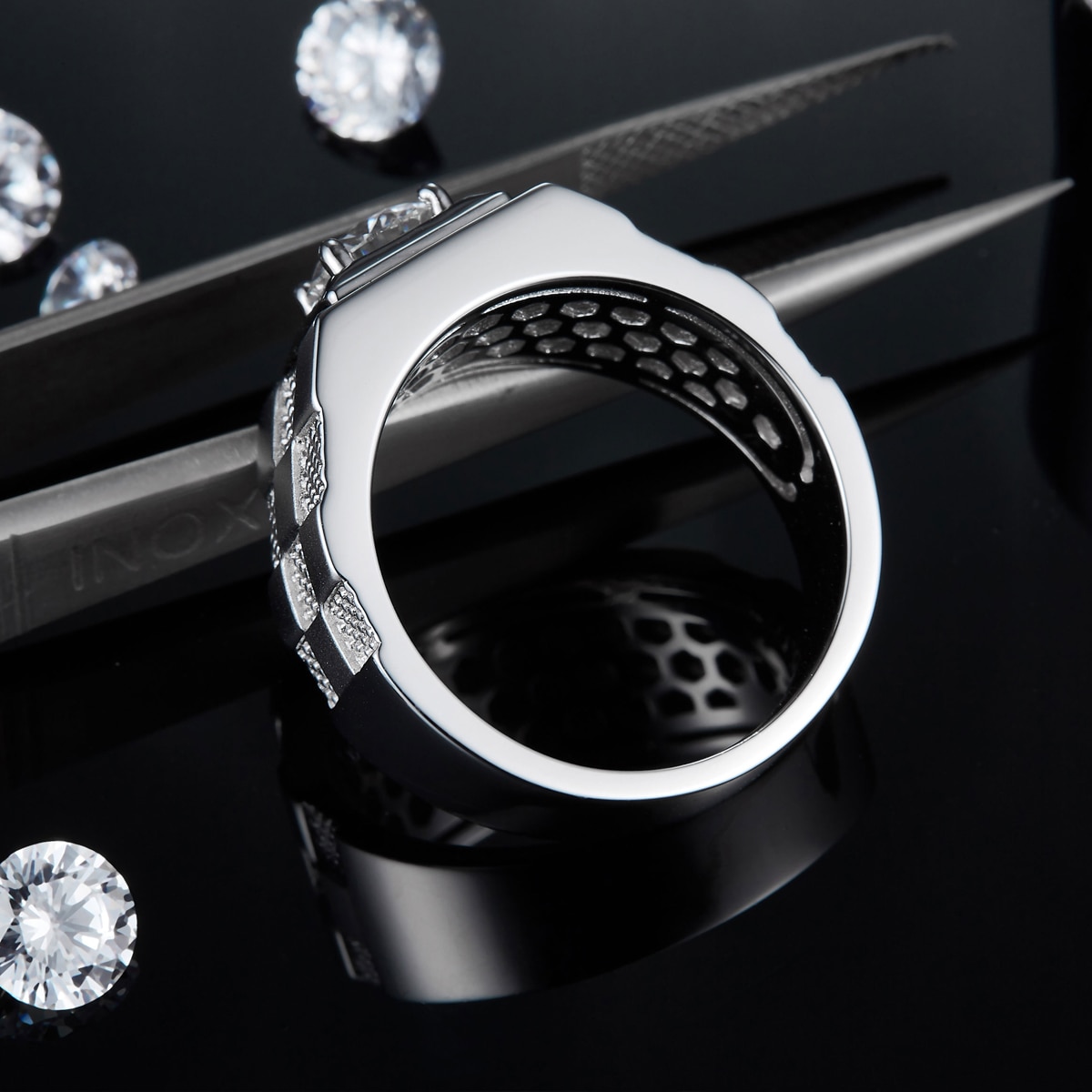 Moissanite Diamond Men's Ring